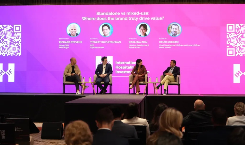 Titiwat Kuvijitsuwan, CEO of Capstone Asset, speaking on a panel at IHIF Asia 2026