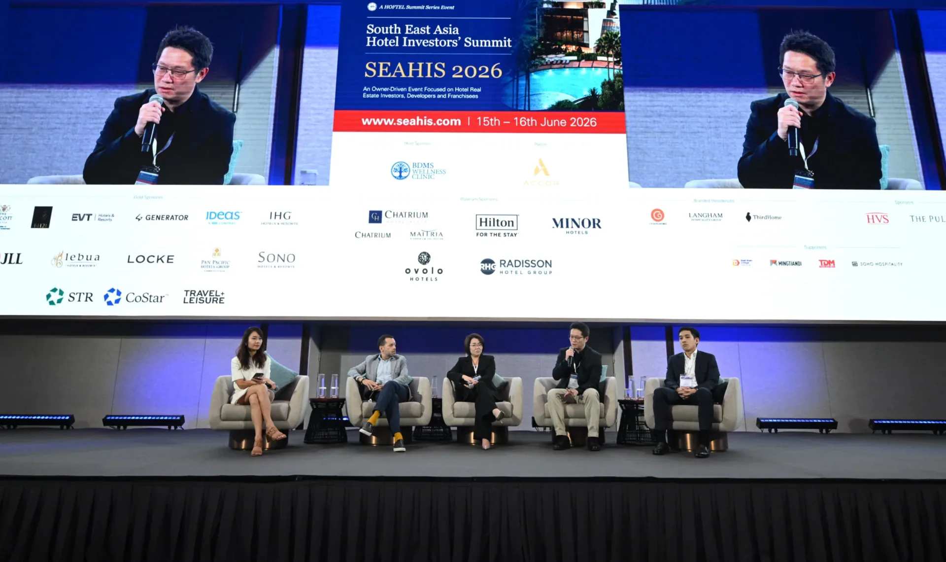 Capstone Asset CEO Titiwat Kuvijitsuwan speaking on stage at SEAHIS 2026