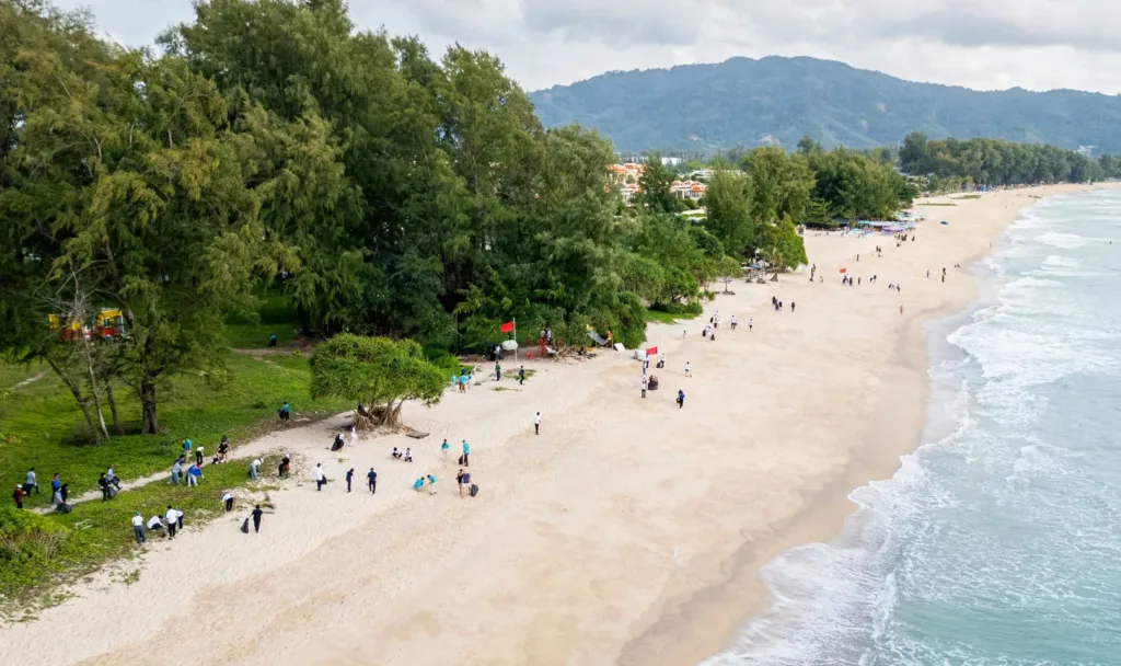 Volunteers and Capstone Asset team at Cherngtalay Beach Clean Up in Phuket