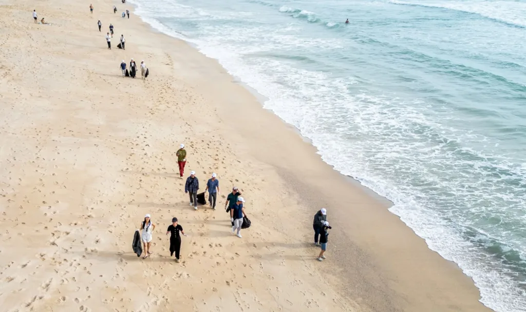 Volunteers and Capstone Asset team at Cherngtalay Beach Clean Up in Phuket