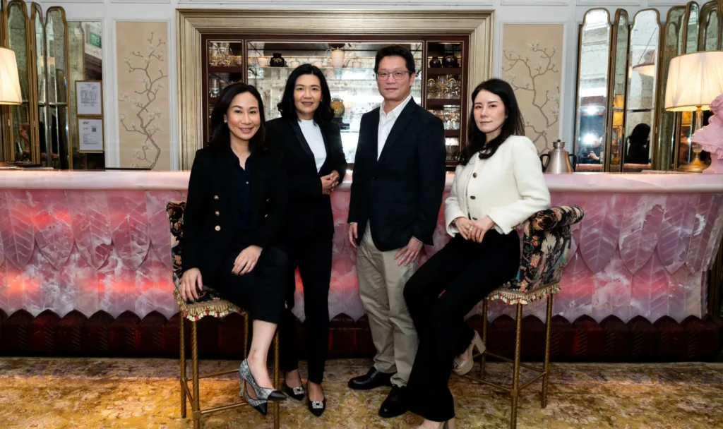 Capstone Asset executive meeting media guests at the PEYLAA Phuket media luncheon in Singapore
