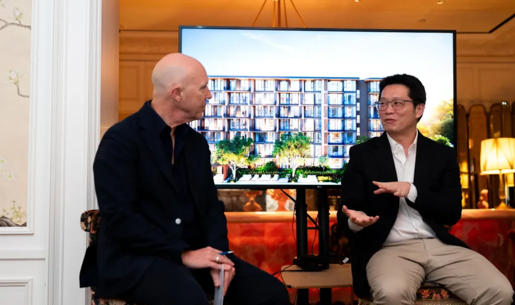 Capstone Asset executive meeting media guests at the PEYLAA Phuket media luncheon in Singapore