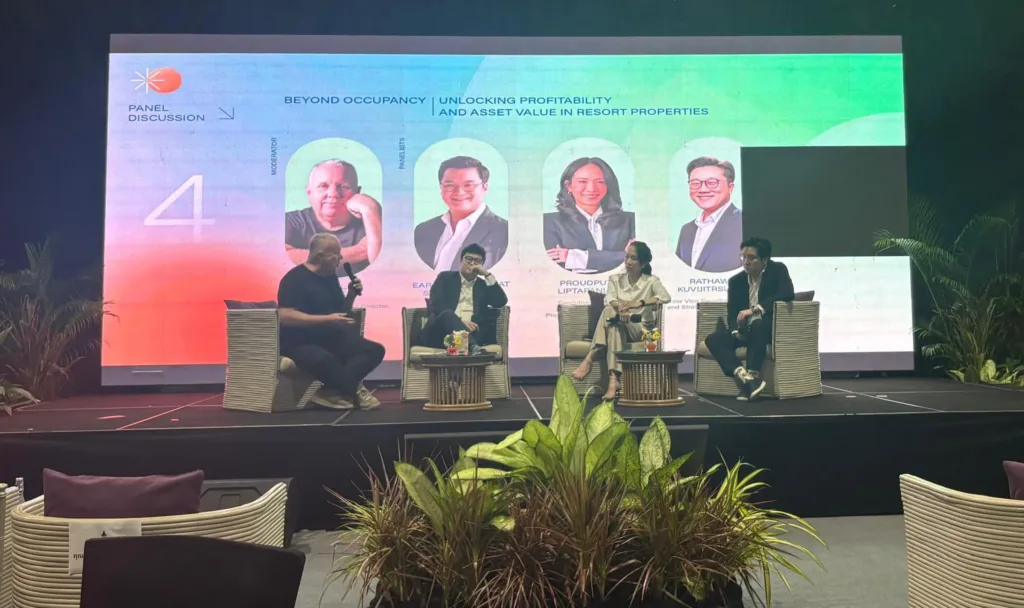 Capstone Asset speakers with industry guests at the Thai Hotels Association Innovation & Hospitality Expo 2026