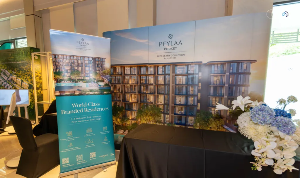 PEYLAA Phuket brochures and project details on display at Nestopa Property Pulse Phuket 2026